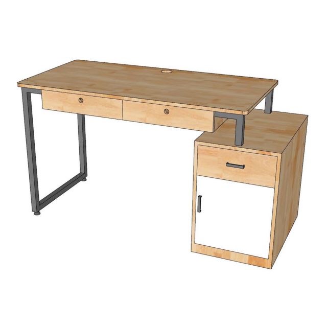 Bàn làm việc PODI 140x60cm gỗ cao su BD68149