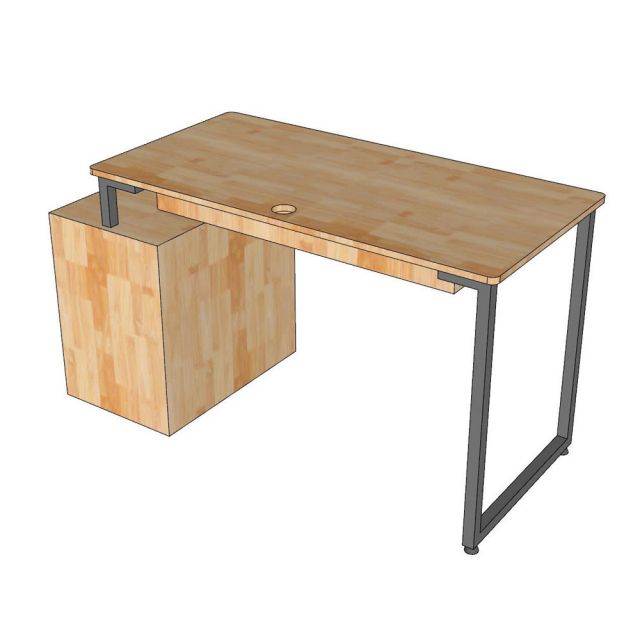 Bàn làm việc PODI 140x60cm gỗ cao su BD68149