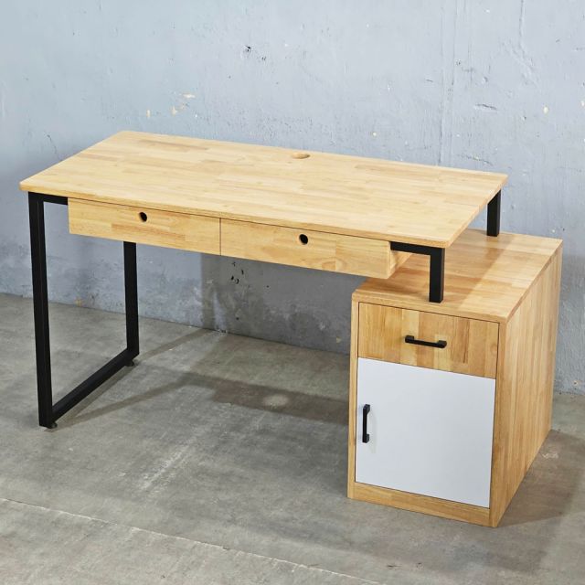 Bàn làm việc PODI 140x60cm gỗ cao su BD68149