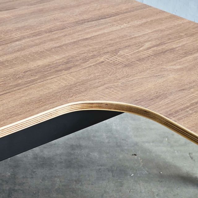 Bàn ngồi bệt góc L KADEN 140x120cm gỗ plywood lắp ráp IDE002