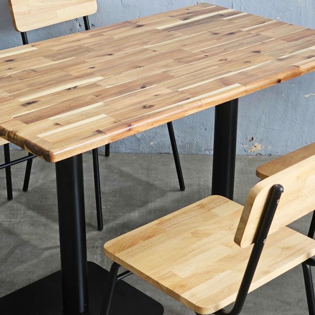 Combo bàn chữ nhật 120x70cm và 4 ghế ăn BBA181