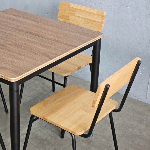 Combo bàn ăn vuông 80x80cm và 4 ghế ăn BBA182