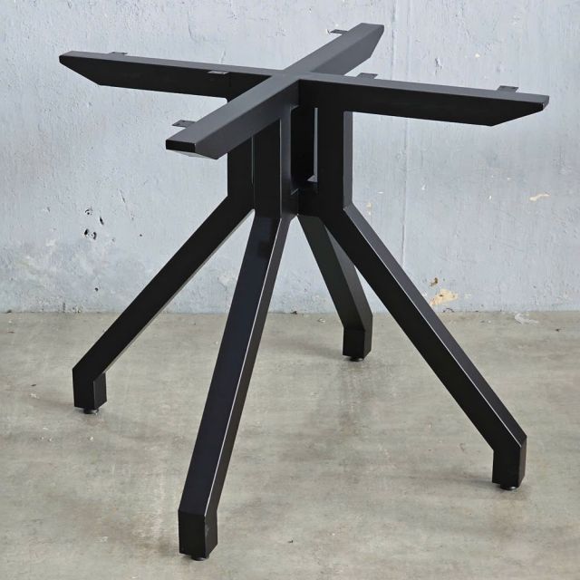 Chân bàn ăn tròn VEXA 120cm gỗ plywood chân sắt BA68228