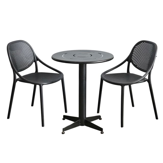 Combo bàn cafe sắt và 2 ghế RENO nhựa đúc CBCF326 Combo bàn cafe sắt và 2 ghế RENO nhựa đúc CBCF326