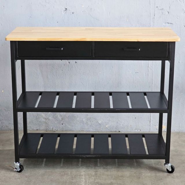 Kệ bếp di động PAXO 105x45x95 gỗ cao su KB68065