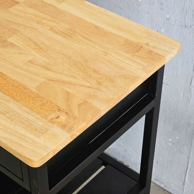 Kệ bếp di động PAXO 105x45x95 gỗ cao su KB68065