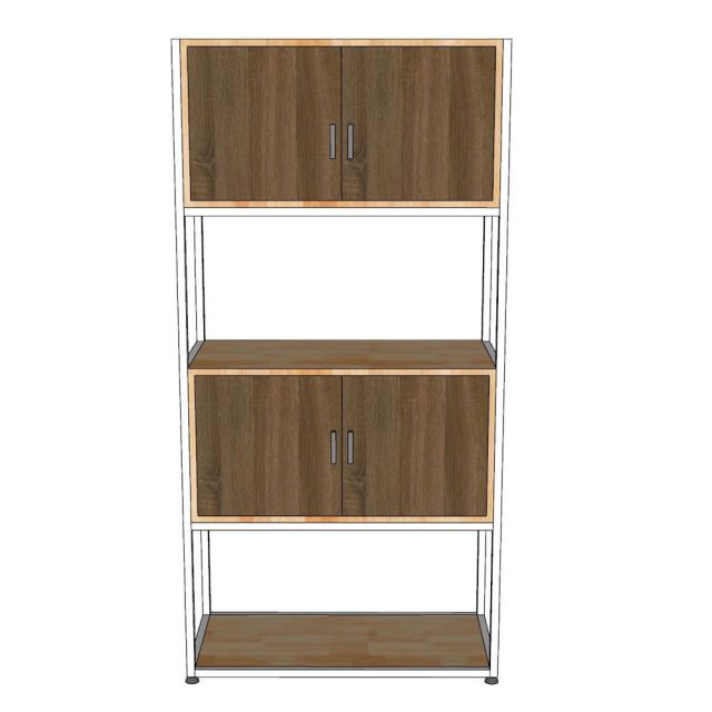 Kệ tủ hồ sơ REMO 80x40x160cm khung sắt THS68080