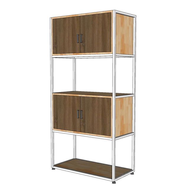 Kệ tủ hồ sơ REMO 80x40x160cm khung sắt THS68080
