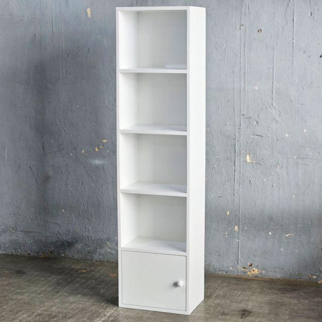 Kệ sách ZENO 40x28x160cm gỗ cao su KS68329