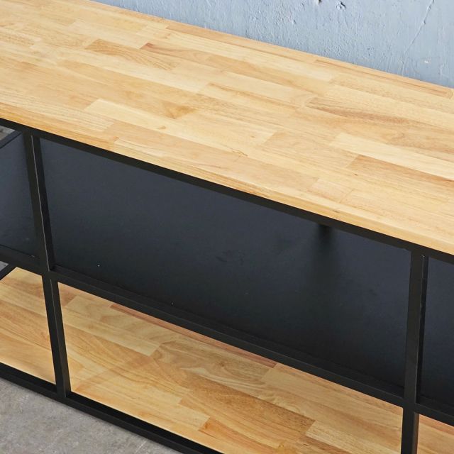 Kệ Tivi UNMA đơn giản khung săt gỗ cao su KTV68078