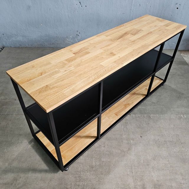 Kệ Tivi UNMA đơn giản khung săt gỗ cao su KTV68078