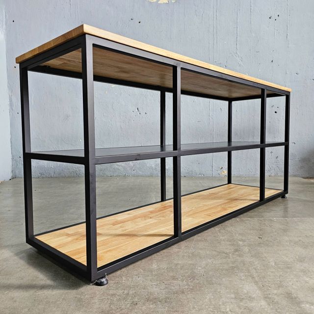 Kệ Tivi UNMA đơn giản khung săt gỗ cao su KTV68078