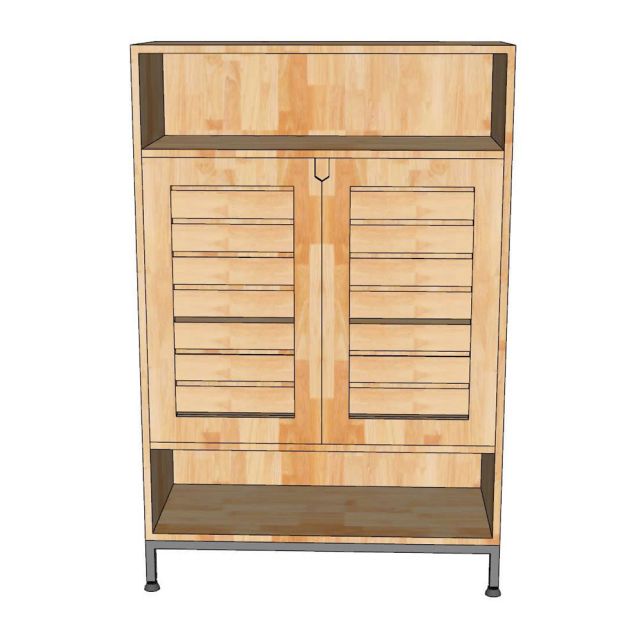 Tủ giày KADO 80x35x120cm gỗ cao su KG68089
