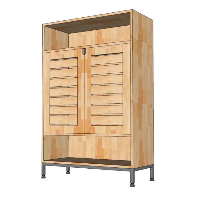 Tủ giày KADO 80x35x120cm gỗ cao su KG68089
