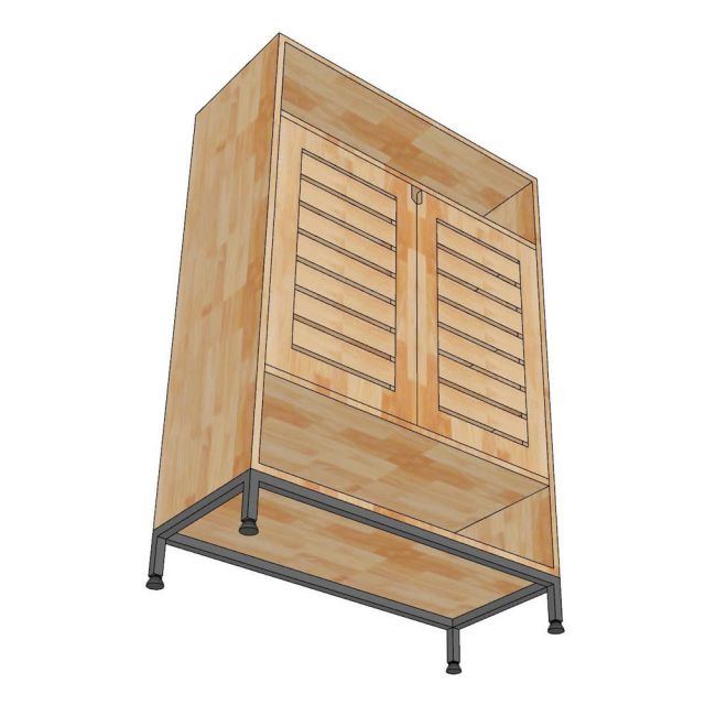 Tủ giày KADO 80x35x120cm gỗ cao su KG68089