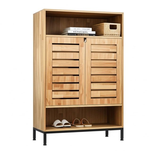 Tủ giày KADO 80x35x120cm gỗ cao su KG68090 Tủ giày KADO 80x35x120cm gỗ cao su KG68090