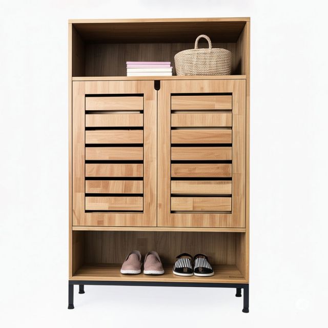 Tủ giày KADO 80x35x120cm gỗ cao su KG68089
