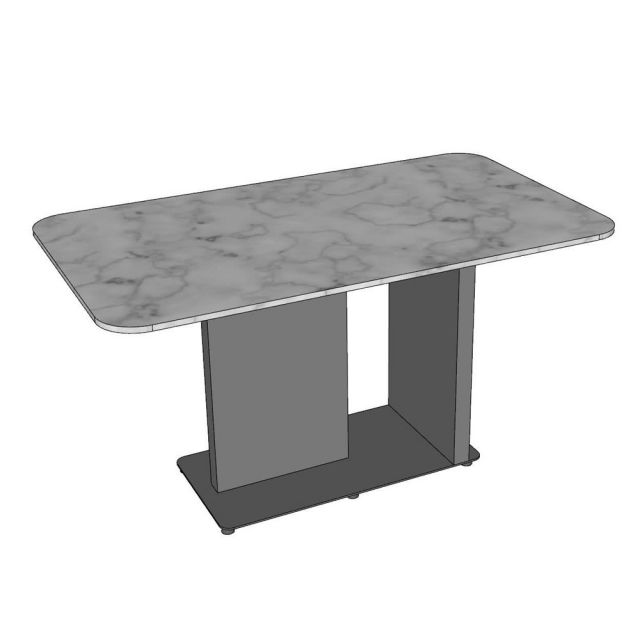Bàn ăn chữ nhật 140x80cm mặt đá chân sắt BA68239