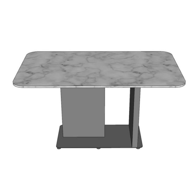 Bàn ăn chữ nhật 140x80cm mặt đá chân sắt BA68239
