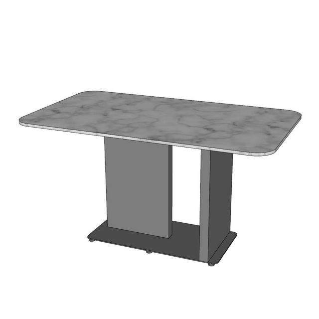 Bàn ăn chữ nhật 140x80cm mặt đá chân sắt BA68239