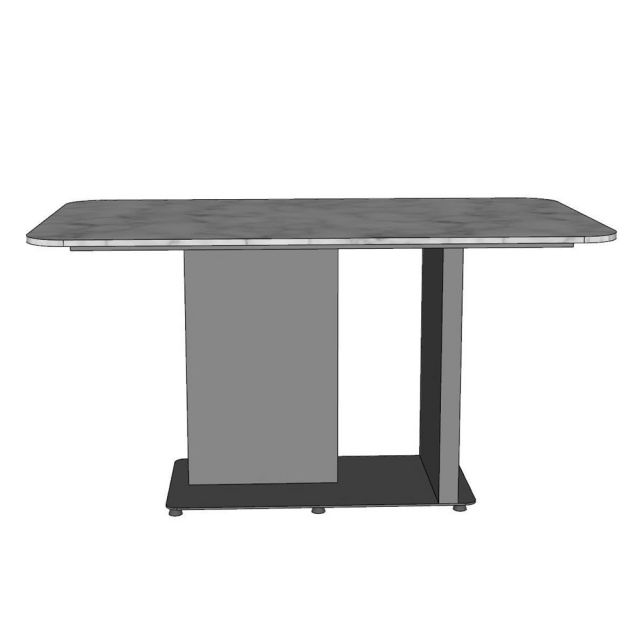 Bàn ăn chữ nhật 140x80cm mặt đá chân sắt BA68239