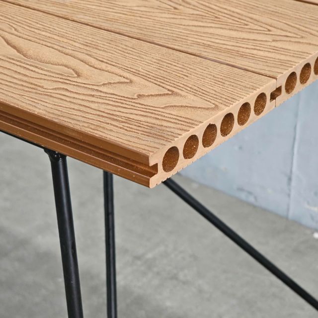 Bàn ăn ngoài trời 180x80cm gỗ nhựa BNT007