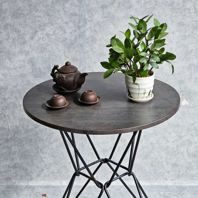 Combo bàn cafe tròn và 2 ghế cafe lưng tựa CBCF337