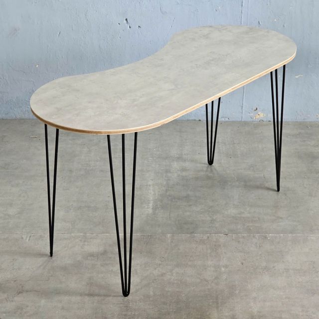 Bàn hạt đậu 140x60cm gỗ plywood chân sắt Hairpin SPD68245