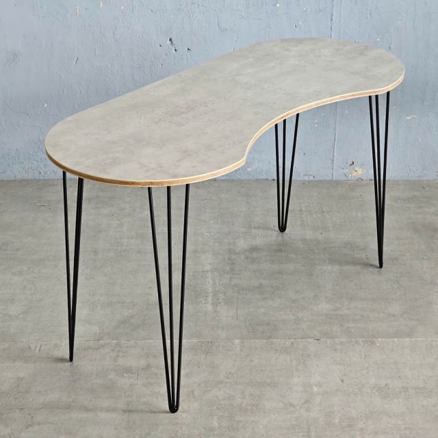 Bàn hạt đậu 140x60cm gỗ plywood chân sắt Hairpin SPD68245