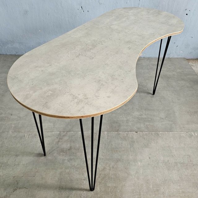 Bàn hạt đậu 140x60cm gỗ plywood chân sắt Hairpin SPD68245