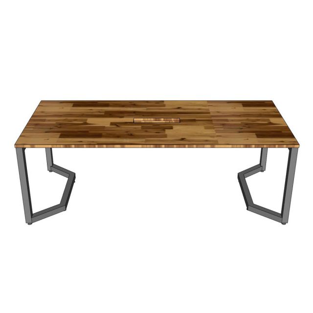 Bàn họp 240x100cm gỗ tràm chân sắt BH68031