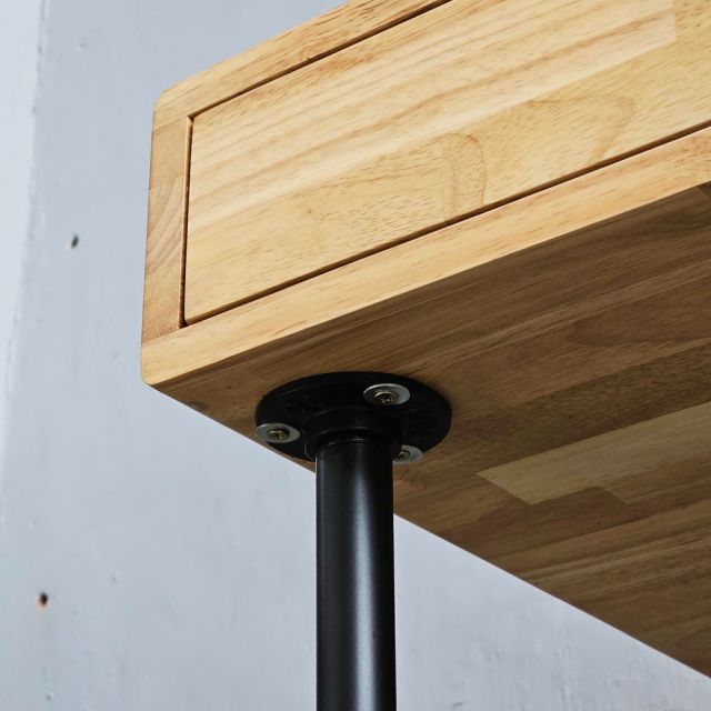 Bàn chân ống nước sắt RONEX 120x60x75cm gỗ cao su BD68153