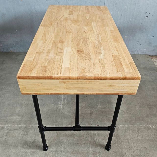 Bàn chân ống nước sắt RONEX 120x60x75cm gỗ cao su BD68153