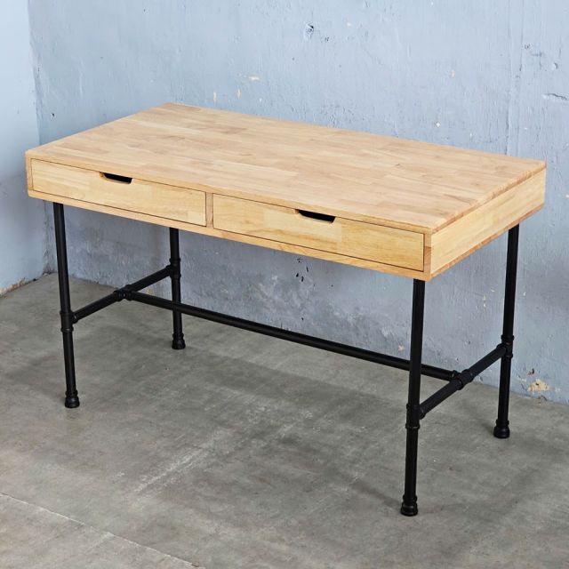 Bàn chân ống nước sắt RONEX 120x60x75cm gỗ cao su BD68153