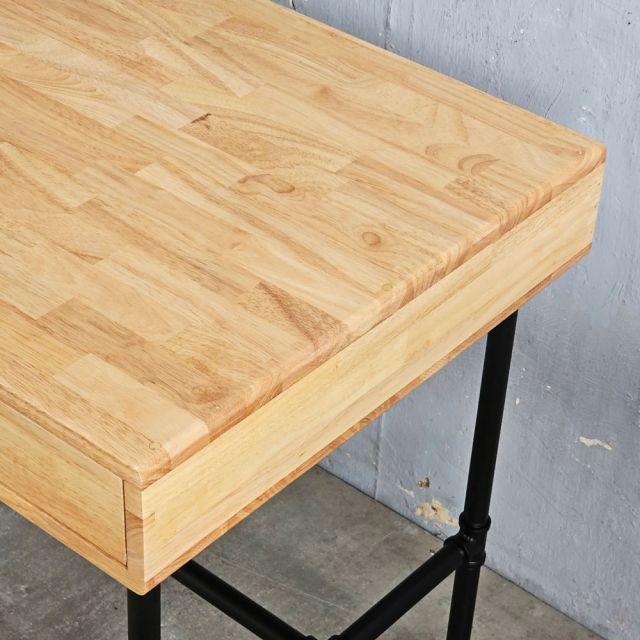 Bàn chân ống nước sắt RONEX 120x60x75cm gỗ cao su BD68153