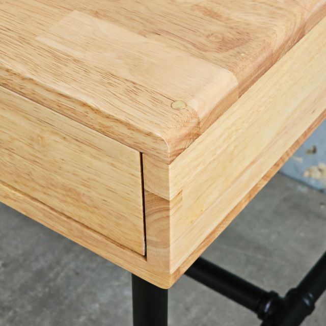 Bàn chân ống nước sắt RONEX 120x60x75cm gỗ cao su BD68153