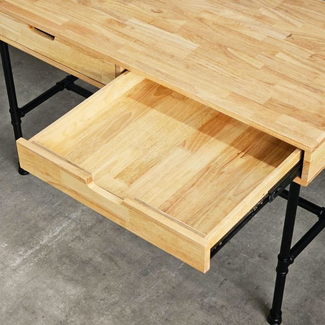 Bàn chân ống nước sắt RONEX 120x60x75cm gỗ cao su BD68153