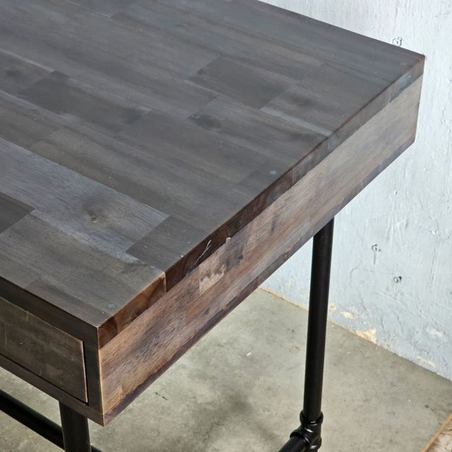 Bàn chân ống nước sắt TANDI 240x60x75cm gỗ tự nhiên BD68154