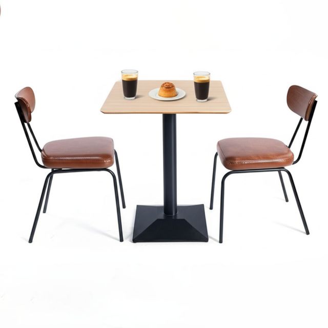 Combo bàn cafe vuông và 2 ghế bọc nệm CBCF339