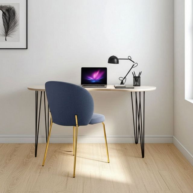 Combo bàn làm việc hạt đậu và ghế bọc nệm CB68210