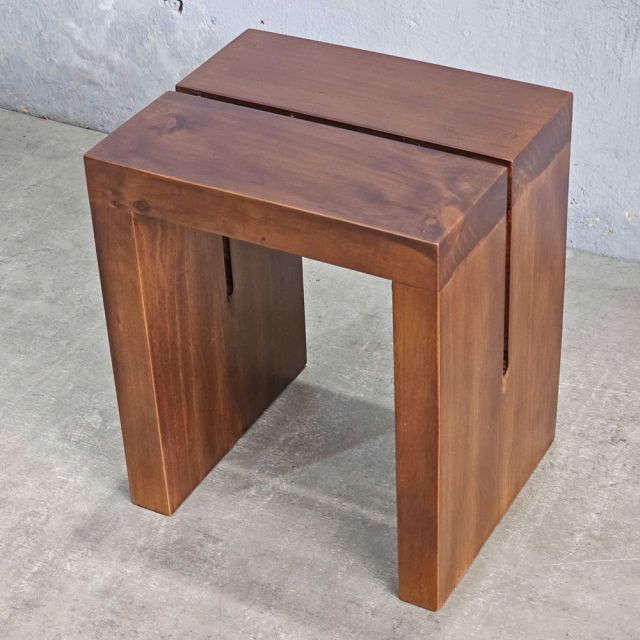 Ghế đôn 30x25x35cm gỗ thông GCF305