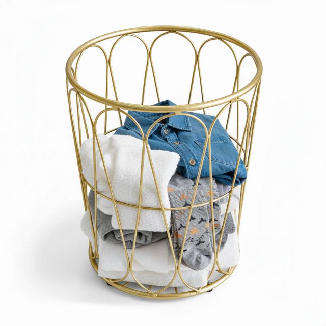 Giỏ đựng đồ giặt bằng sắt sơn tĩnh điện KPT68043 Giỏ đựng đồ giặt bằng sắt sơn tĩnh điện KPT68043