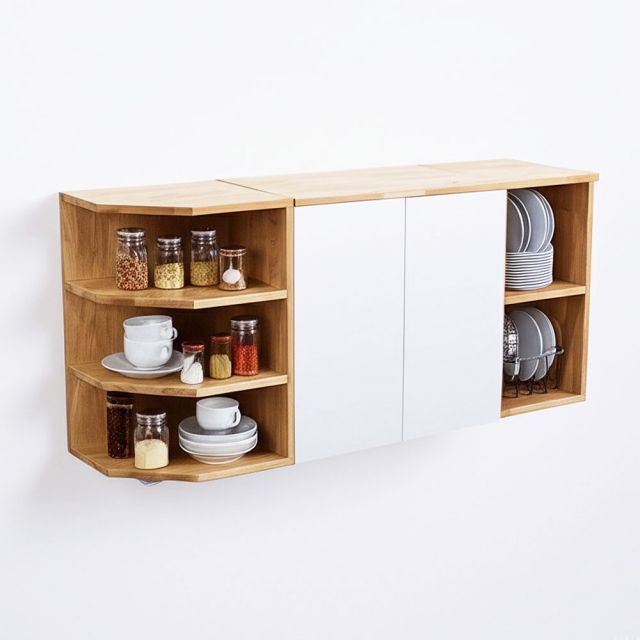 Hệ tủ bếp 130x35x60cm gỗ cao su TBT019