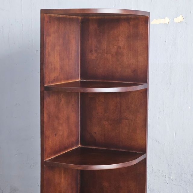Kệ sách góc tường 35x50x150cm gỗ cao su KGT68042