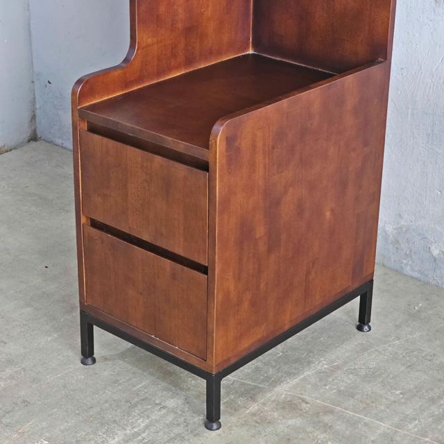 Kệ sách góc tường 35x50x150cm gỗ cao su KGT68042