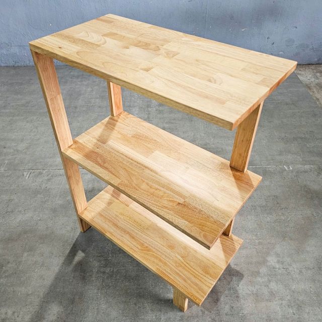 Kệ góc tường 60x30x83cm gỗ cao su KGT68041