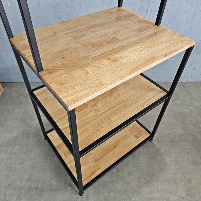 Kệ nhà bếp 65x50x120cm gỗ cao su KB68069