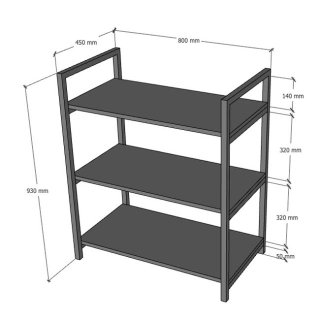 Kệ trang trí GONY 80x45x93cm gỗ cao su KTT68028