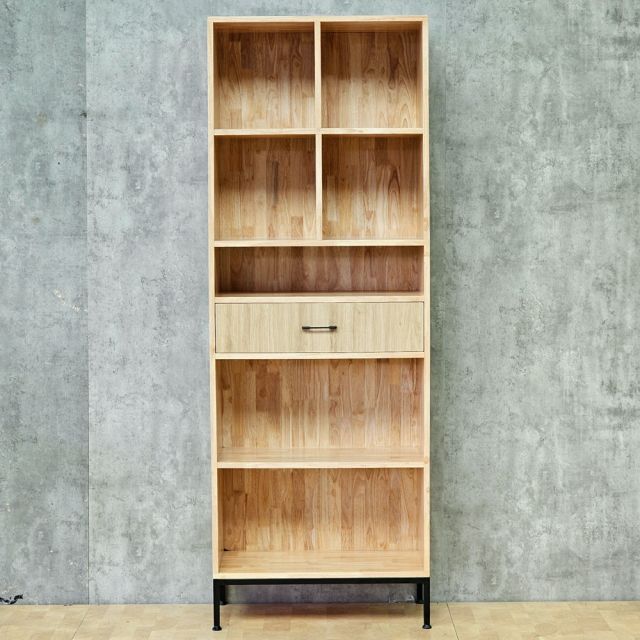 Kệ hồ sơ có ngăn kéo 70x35x195cm gỗ cao su THS68082