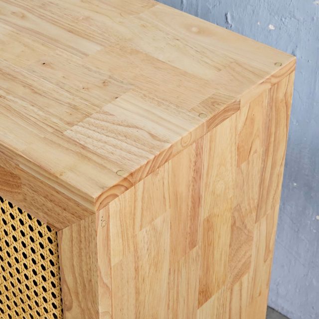 bộ tủ bếp mini gỗ cao su tự nhiên